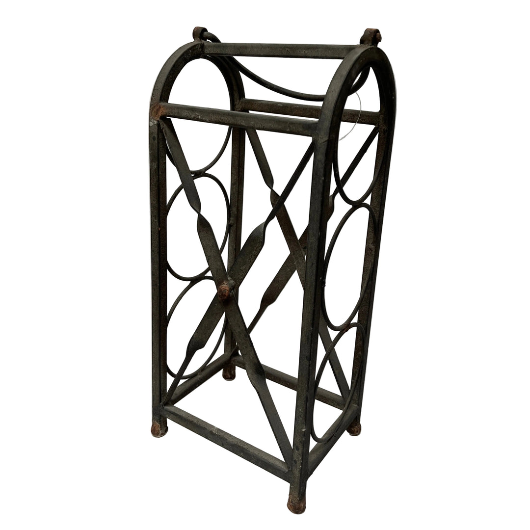 Rustic Metal Wine Rack