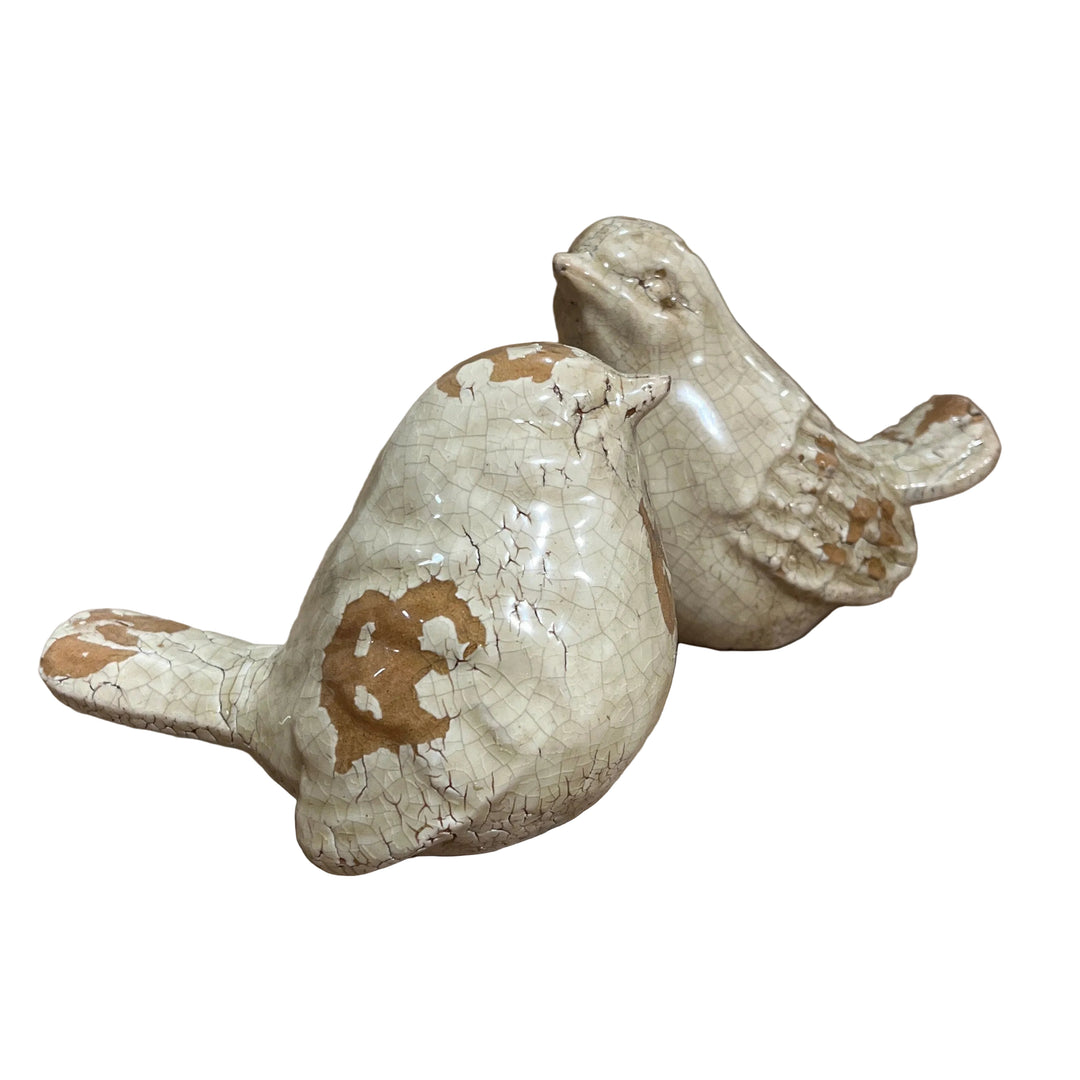 Pair Of Rustic Birds Decor