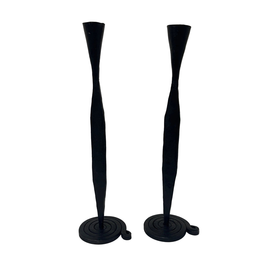 Pair of Twisted Taped Candle Sticks