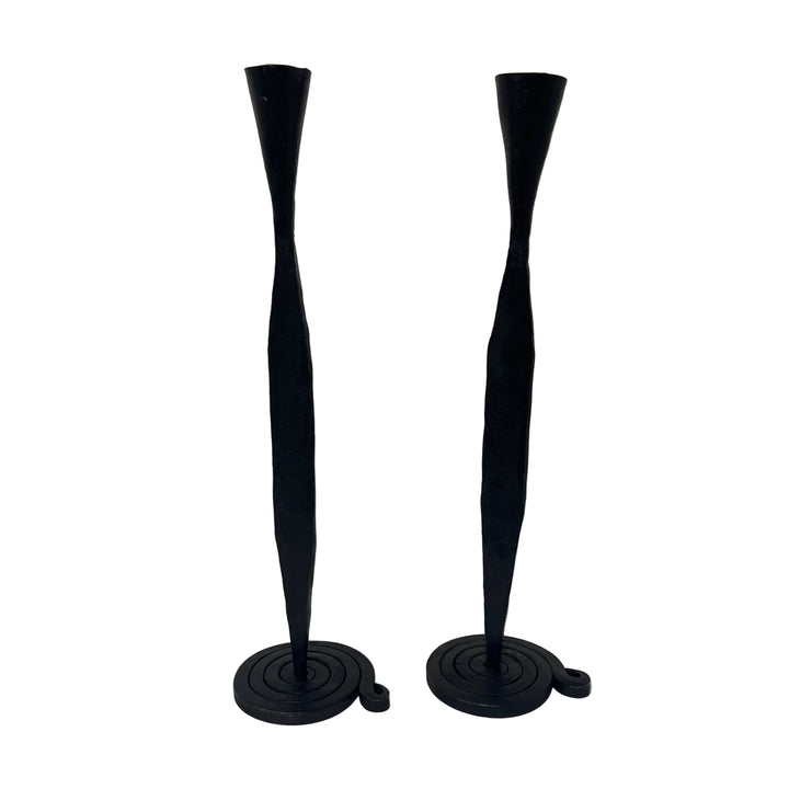 Pair of Twisted Taped Candle Sticks