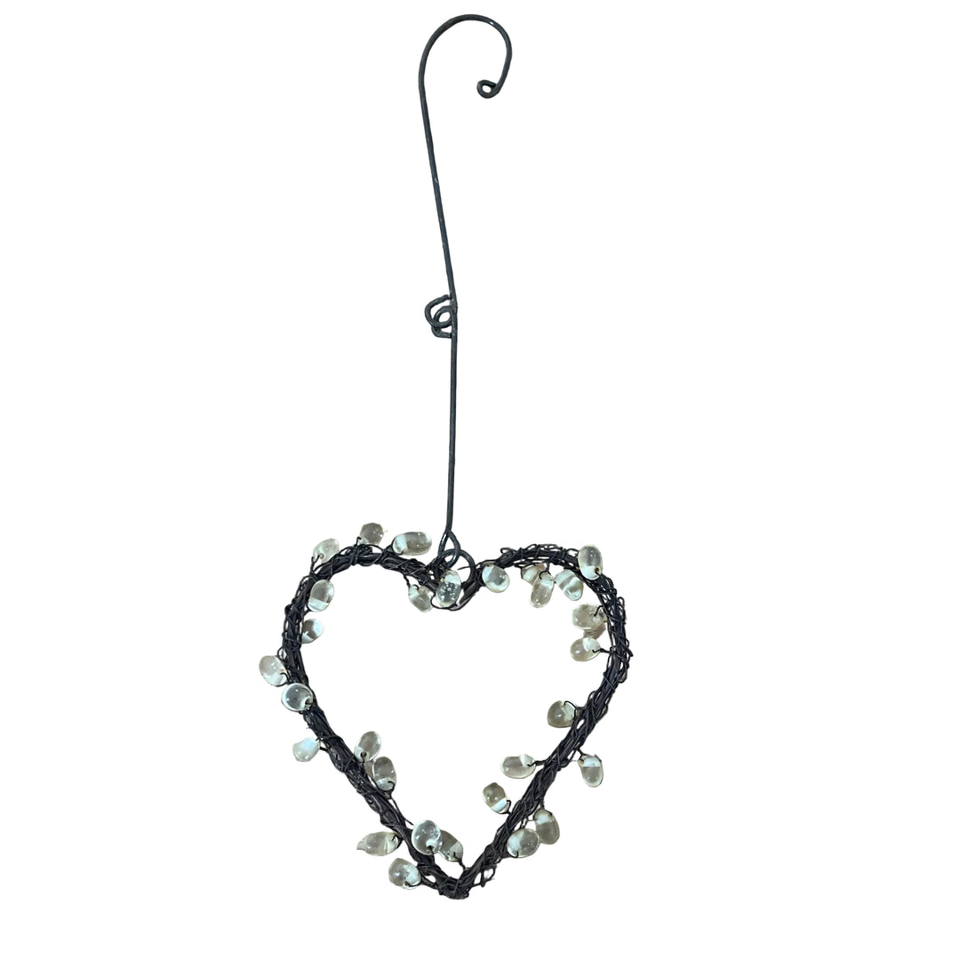Wire Beaded Heart Hanger
