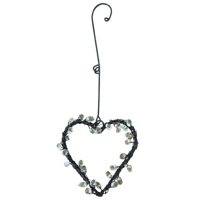 Wire Beaded Heart Hanger