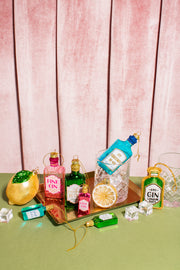 Blue Gin Bottle Shaped Bauble