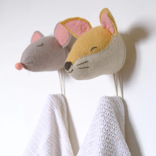 Sleepy Fox Wall Hook