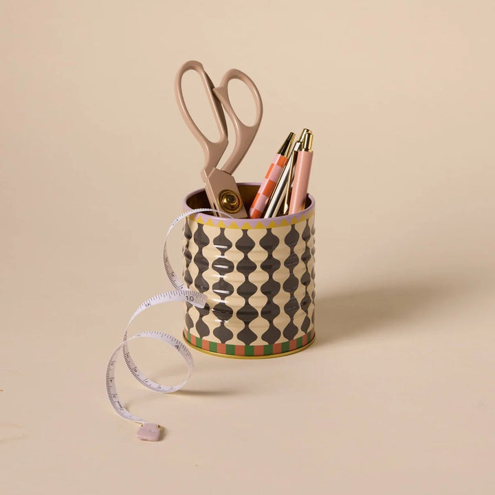 A Dopo Black White Wavy Storage Tin