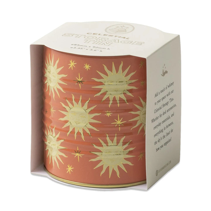 Celestial Storage Tin Terracotta Sun