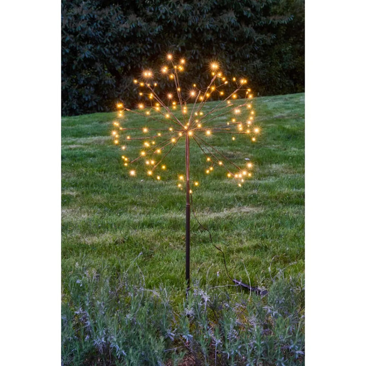 Outdoor Dandelion LED Stake Light in Brown 45cm