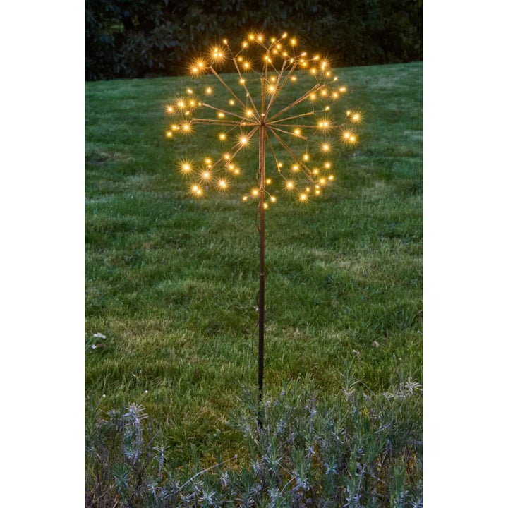 Outdoor Dandelion LED Stake Light in Brown 35cm