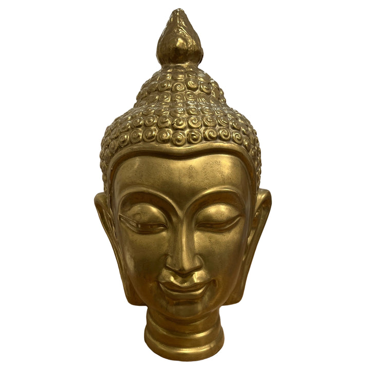 Large Pot Buddha Head Gold