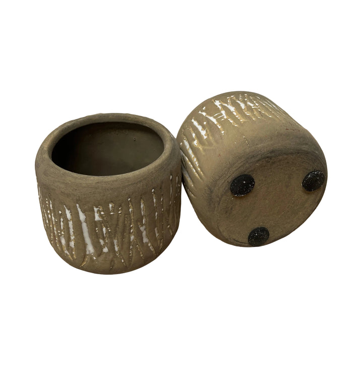 Set of 2 Cactus Pots Sand