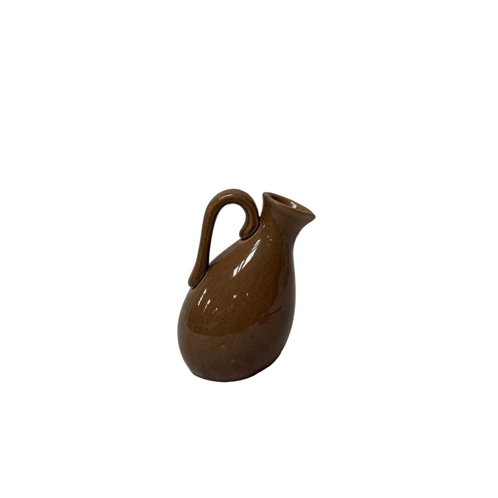 Small Inclined Pitcher in Brown