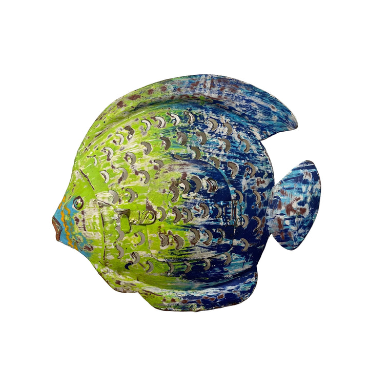 Metal Fish Wall Hanging Lantern
