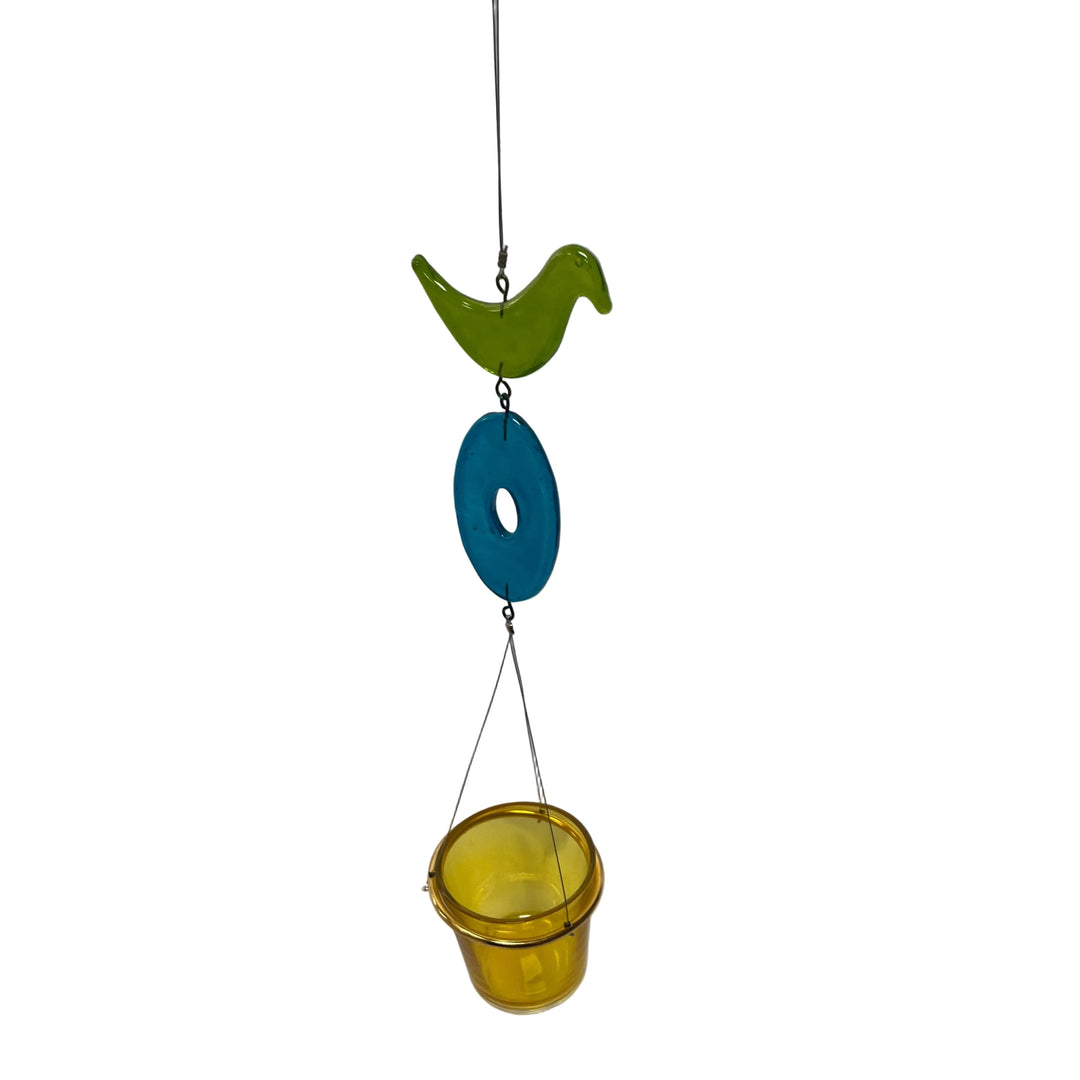 Glass Bird Tea Light Holder