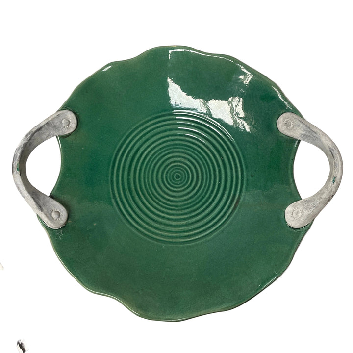 Large Handled Planter Emerald