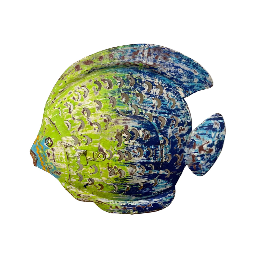 Metal Fish Wall Hanging Lantern