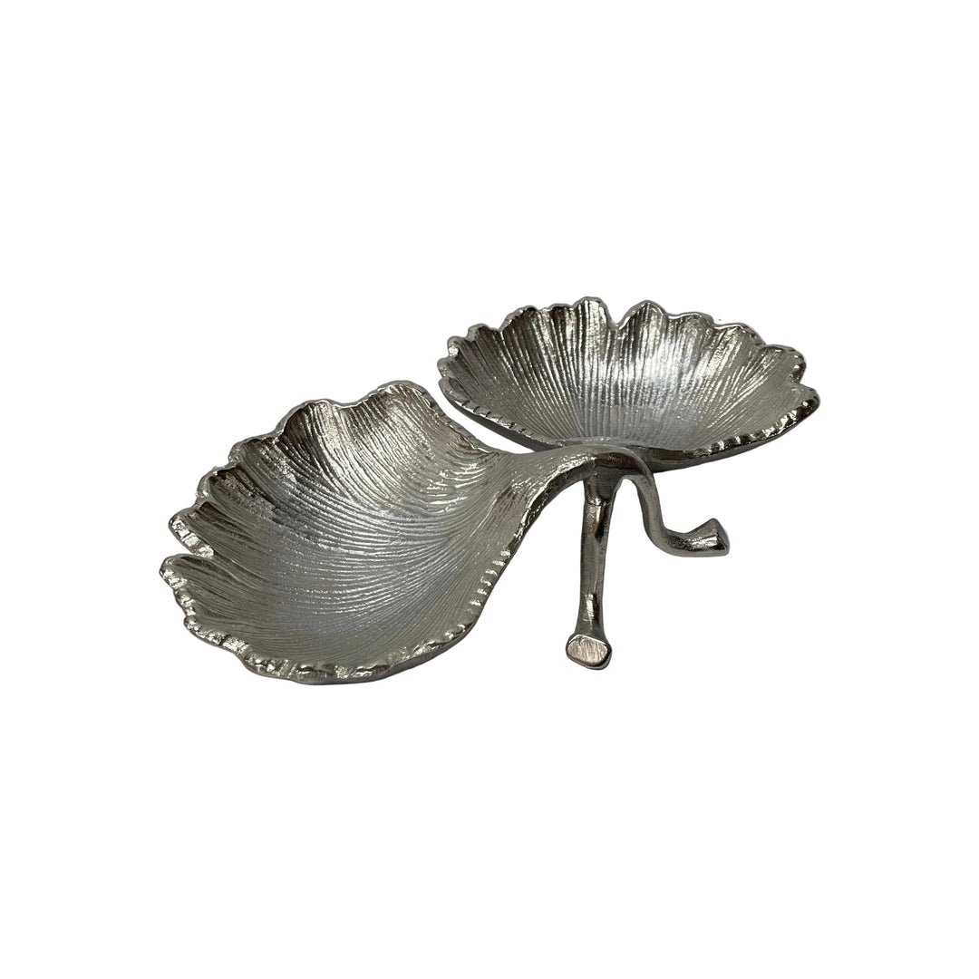 Double Geranium Leaf Decor Silver