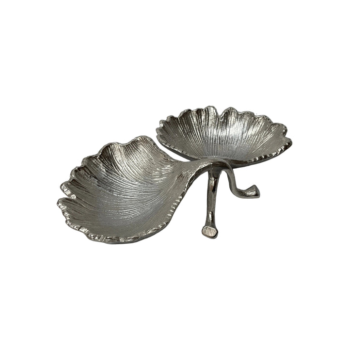 Double Geranium Leaf Decor Silver
