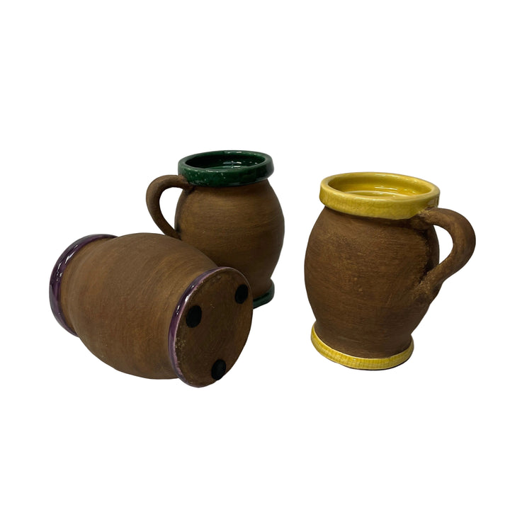 Set of 3 Rustic Assorted Pitchers Large