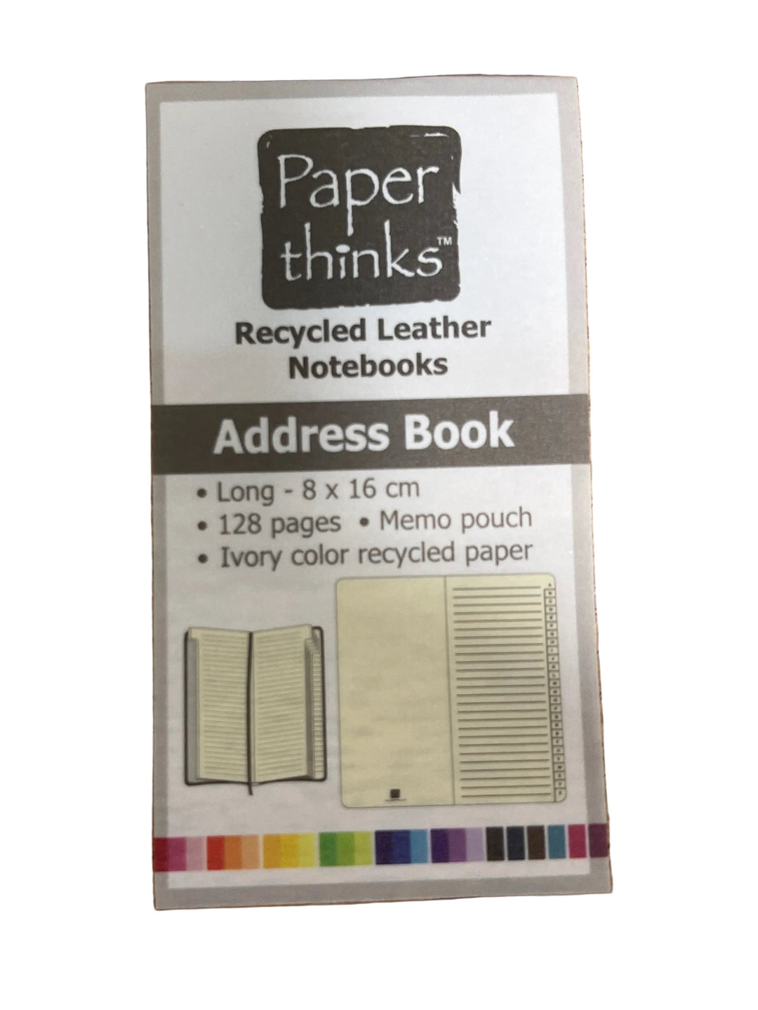 Address Book Recycled Leather Green