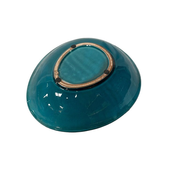 Aquamarine Large Glazed Bowl Decor