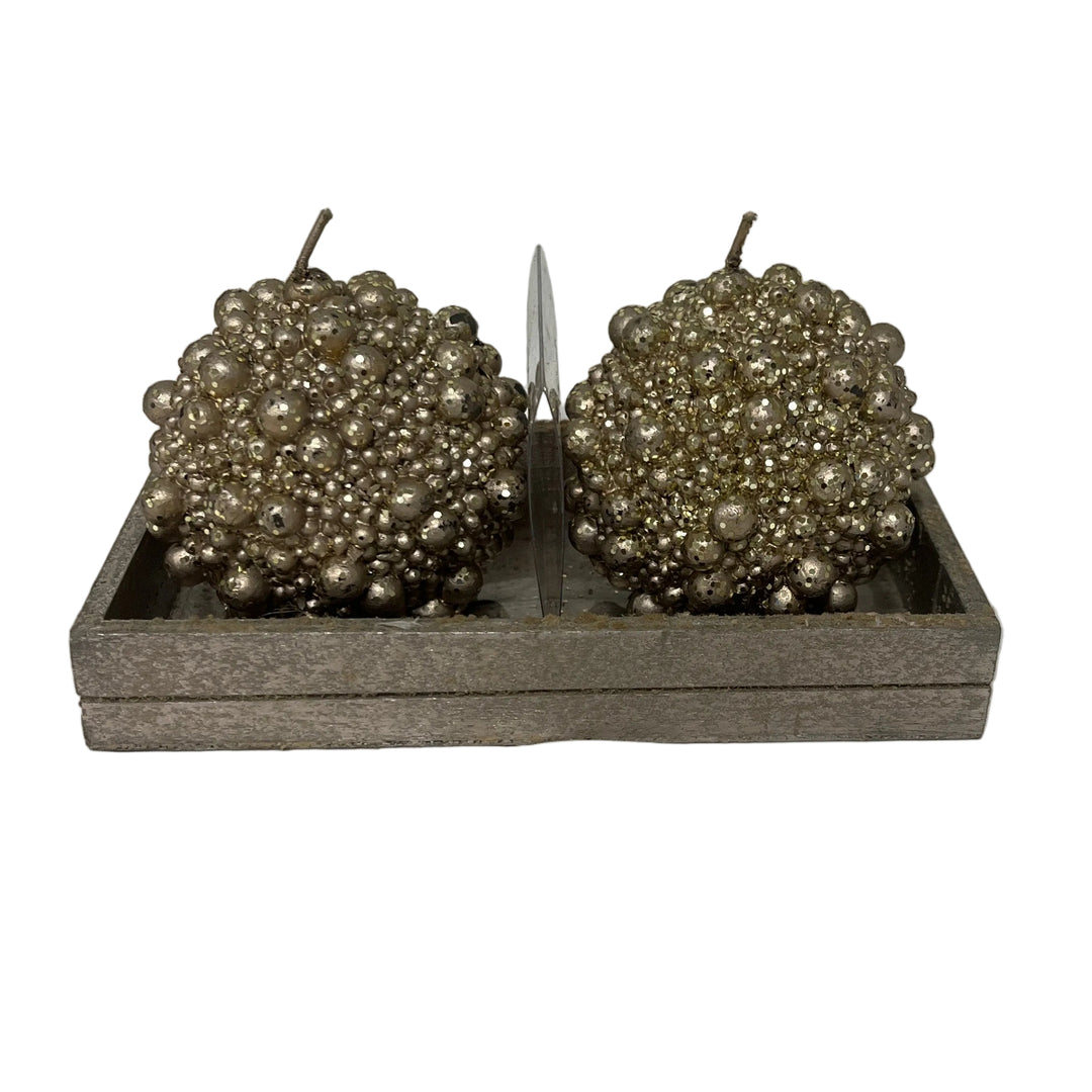 Set of 2 Gold Candles