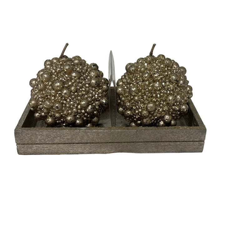 Set of 2 Gold Candles