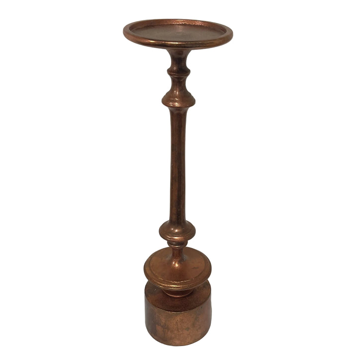 Large Metal Pillar Candle Stand Copper
