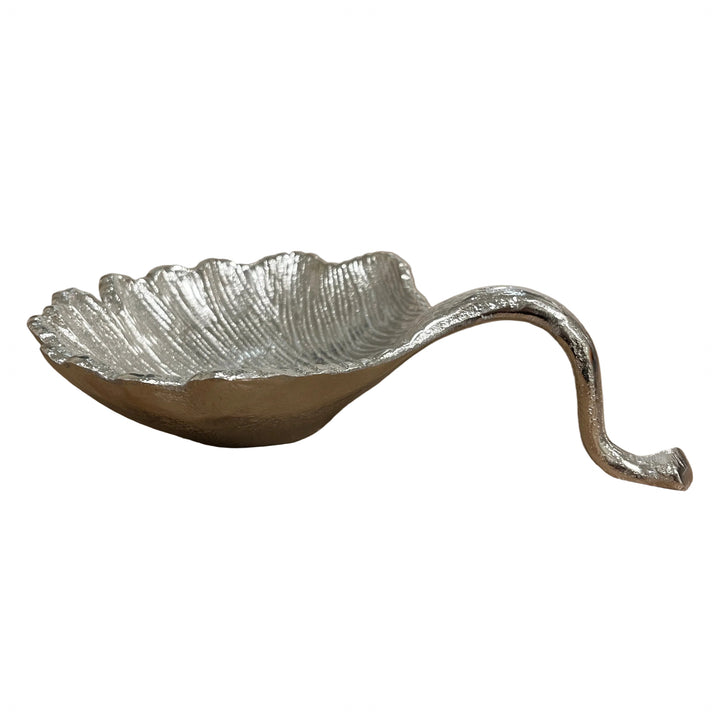 Single Geranium Leaf Decor Silver