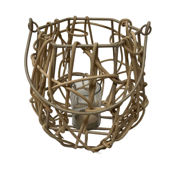 Rattan Lantern Tea Light Holder