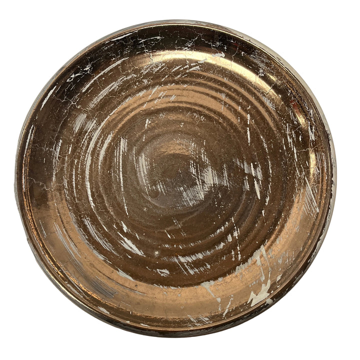 Large Round Platter Rustic Bronze