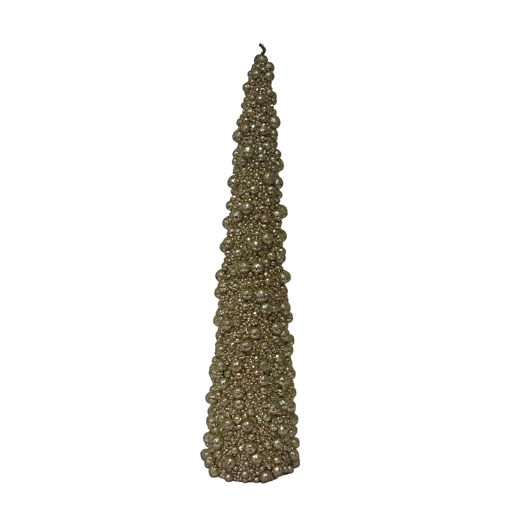 Tall Cone Gold Candle