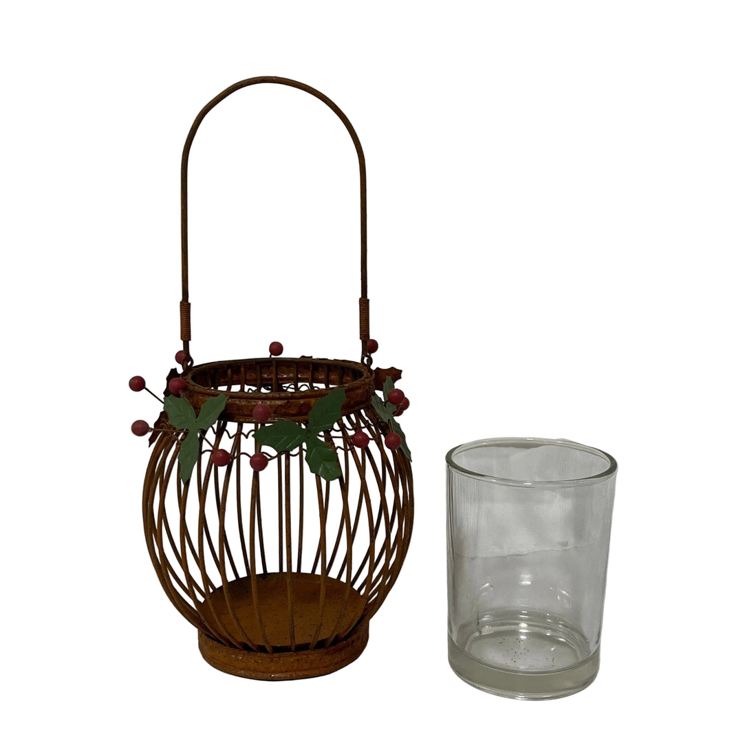 Large Round Wire Lantern
