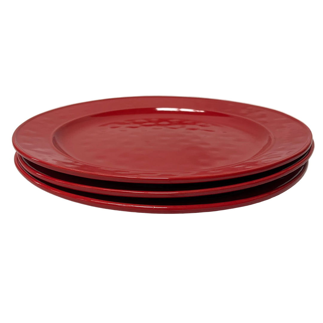 Home Bird Set of 3 Large Serving Plates Red