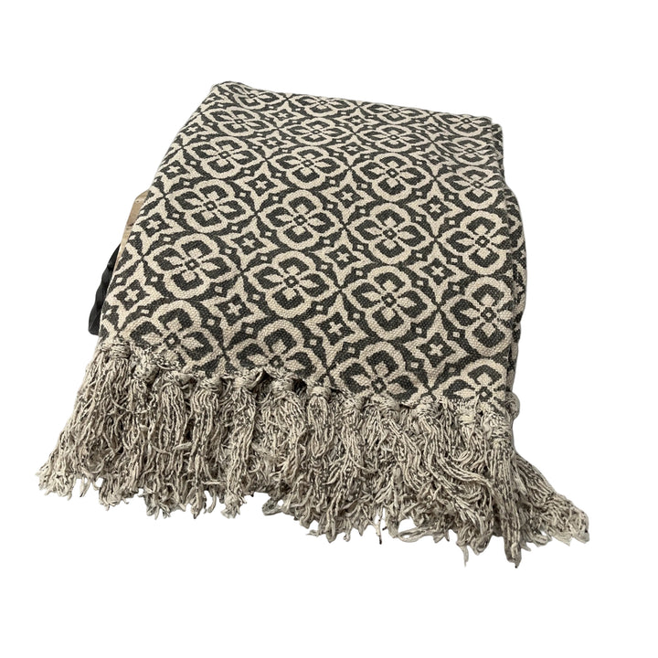 Bohemian Cotton Tassel Throw
