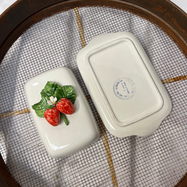 Strawberry Italian Butter Dish