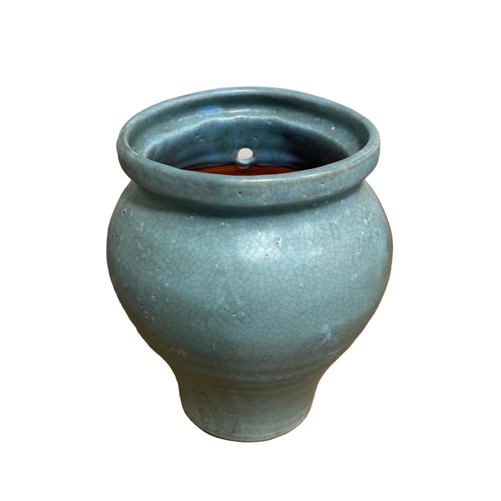 Small Rustic Plant Holder Duck Egg
