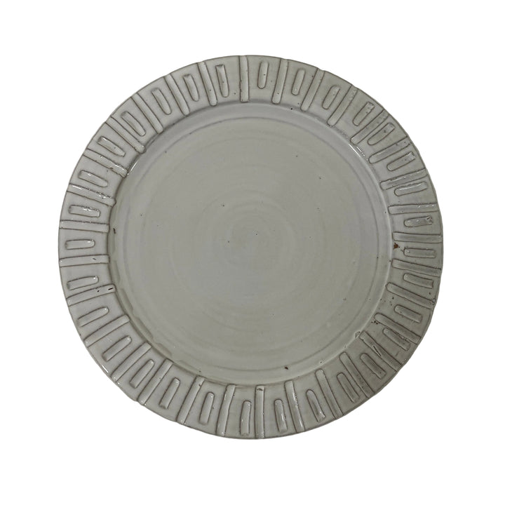 Set of 2 Large Round Plates Stripe