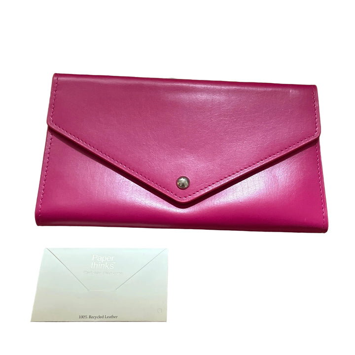Hot Pink Leather Travel Envelope Purse