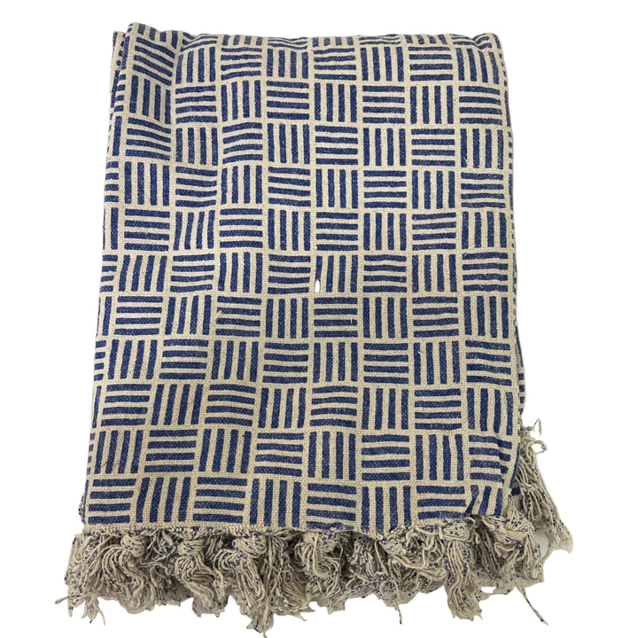 Large Cotton Tassel Throw