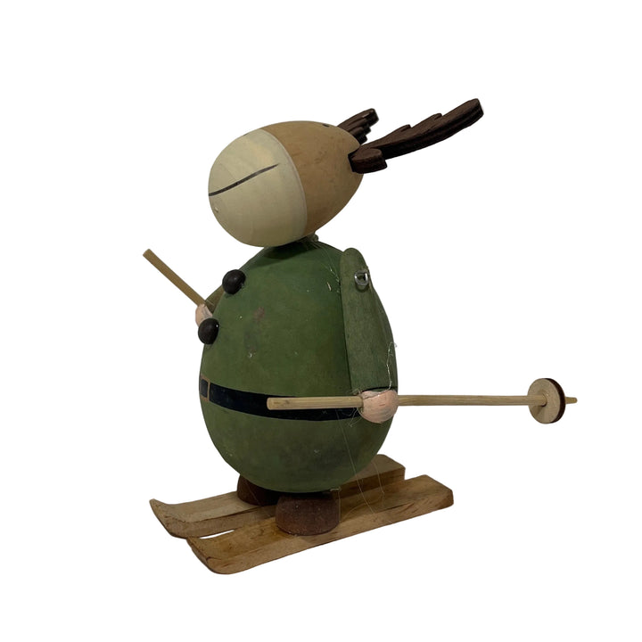 Reindeer on Skis Green
