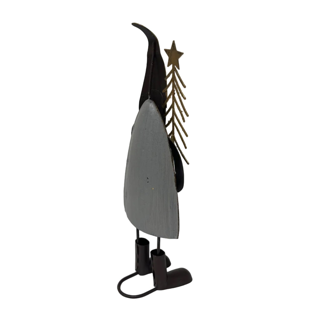 Small Standing Gold Santa with Star