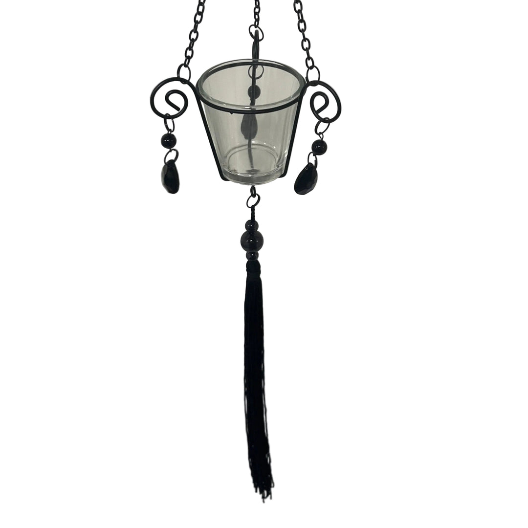 Hanging Scroll & Beads Tea Light Holder