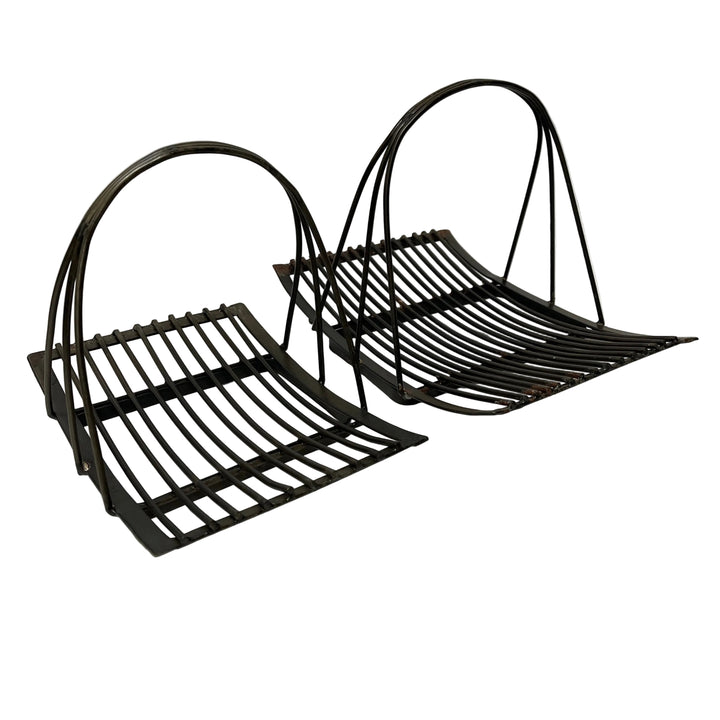 Set Of 2 Metal Handle Gaden Baskets
