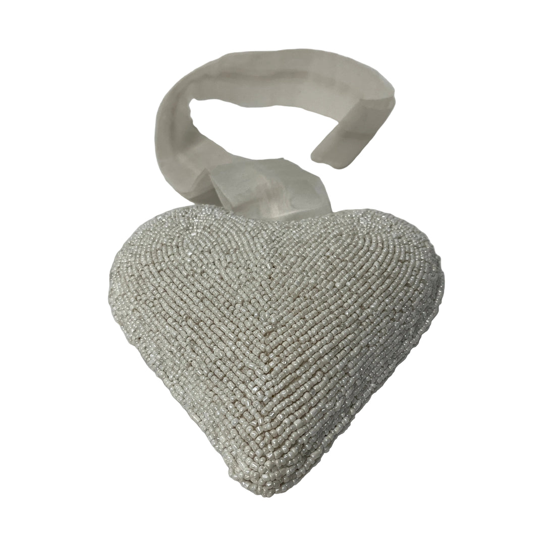 X Large White Heart Hanging Decor
