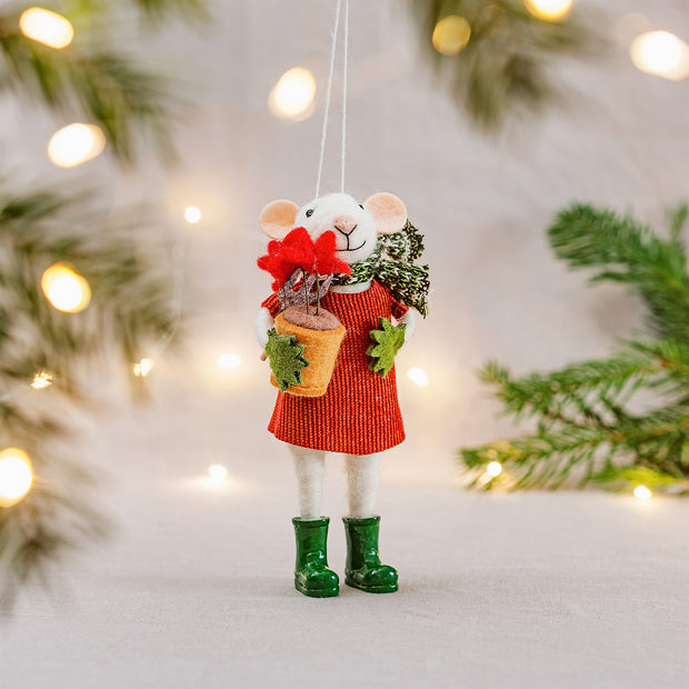 Gardening Mouse Hanging Decoration