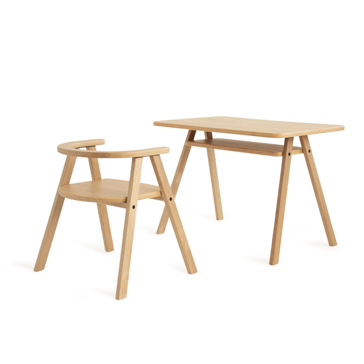 Growing Green Kid Chair in Natural Oak by Nobodinoz