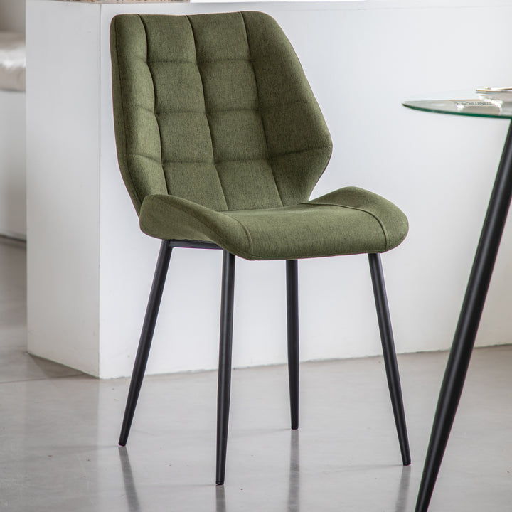 Manford Dining Chair Bottle Green Set of 2