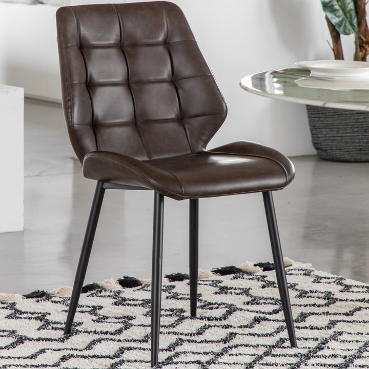 Manford Dining Chair Brown Set of 2