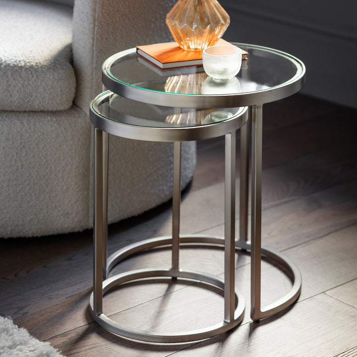 Rowe Nest Tables in Silver