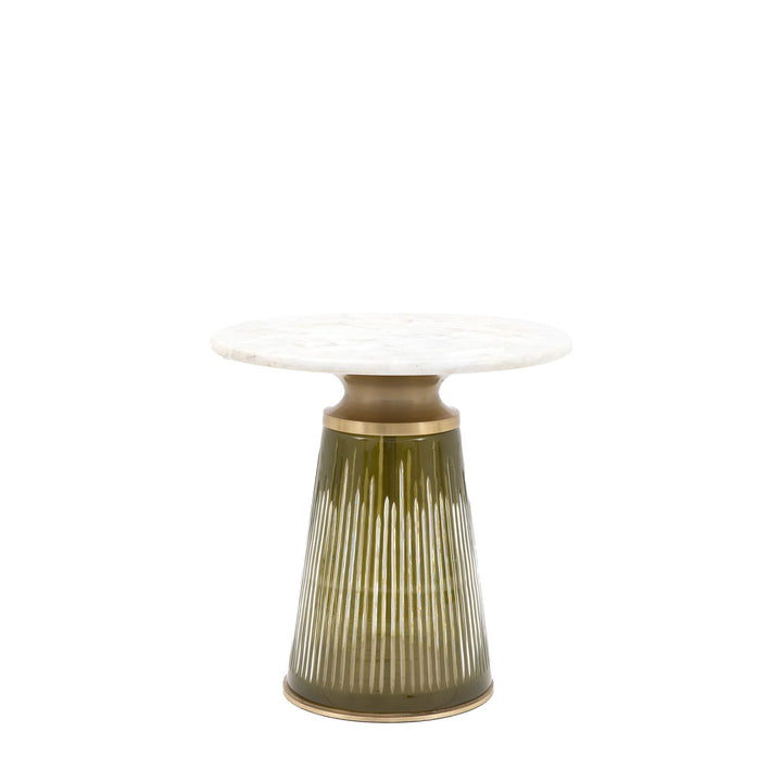 Stella Marble and Glass Side Table